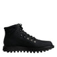 Dolce & Gabbana Black Ankle Boots Vulcano Trekking Shoes