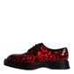 Dolce & Gabbana Red Black Leopard Lace Up Derby Dress Shoes