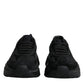 Dolce & Gabbana Black Leather Daymaster Low Top Sneakers Shoes