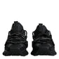 Dolce & Gabbana Black Low Top Space Lace Up Sneakers Shoes