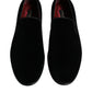 Dolce & Gabbana Black Suede Leather Slippers Loafers Shoes