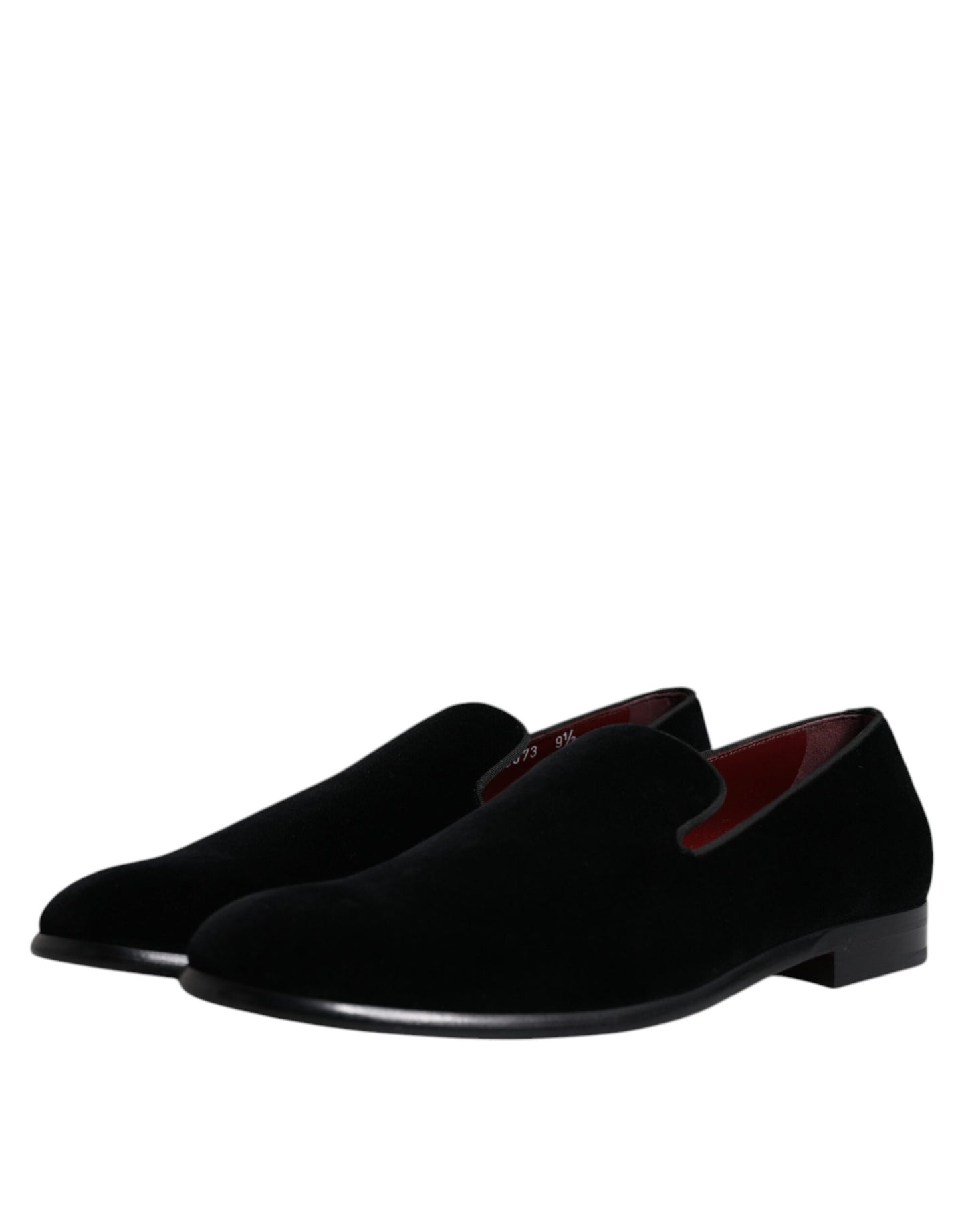 Dolce & Gabbana Black Suede Leather Slippers Loafers Shoes