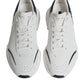 Dolce & Gabbana White Black DAYMASTER Leather Sneakers Shoes