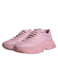 Dolce & Gabbana Pink Leather Daymaster Low Top Sneakers Shoes