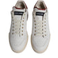 Dolce & Gabbana Beige Red Perforated Low Top Sneakers Shoes