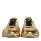 Dolce & Gabbana Gold Leather Daymaster Low Top Sneakers Shoes