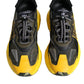 Dolce & Gabbana Black Yellow Leather Daymaster Sneakers Shoes