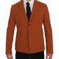 Dolce & Gabbana Elegant Orange Casual Cotton Blend Blazer