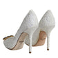 Dolce & Gabbana White Taormina Lace Crystal Heel Pumps Shoes