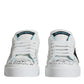 Dolce & Gabbana White Portofino Leather Low Top Sneaker Shoes