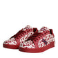 Dolce & Gabbana White Red Leather DG Mania Sneakers Shoes