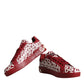 Dolce & Gabbana White Red Leather DG Mania Sneakers Shoes