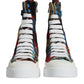 Dolce & Gabbana Multicolor Patchwork High Top Sneakers Shoes