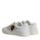 Dolce & Gabbana White Portofino Sacred Heart Sneakers Shoes