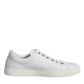 Dolce & Gabbana White Portofino Sacred Heart Sneakers Shoes