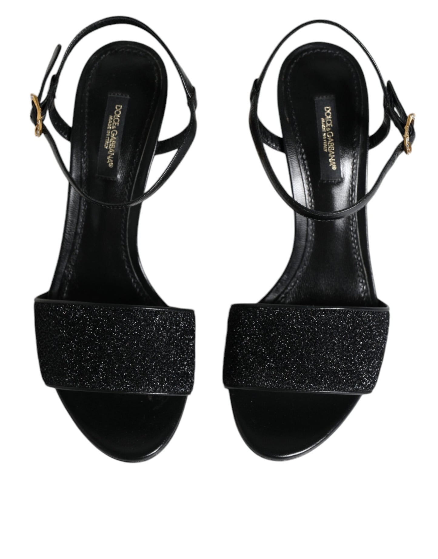 Dolce & Gabbana Black KEIRA Heels Ankle Strap Sandals Shoes