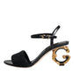 Dolce & Gabbana Black KEIRA Heels Ankle Strap Sandals Shoes