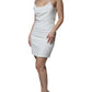 Elisabetta Franchi White Sleeveless Bodycon Sheath Mini Dress