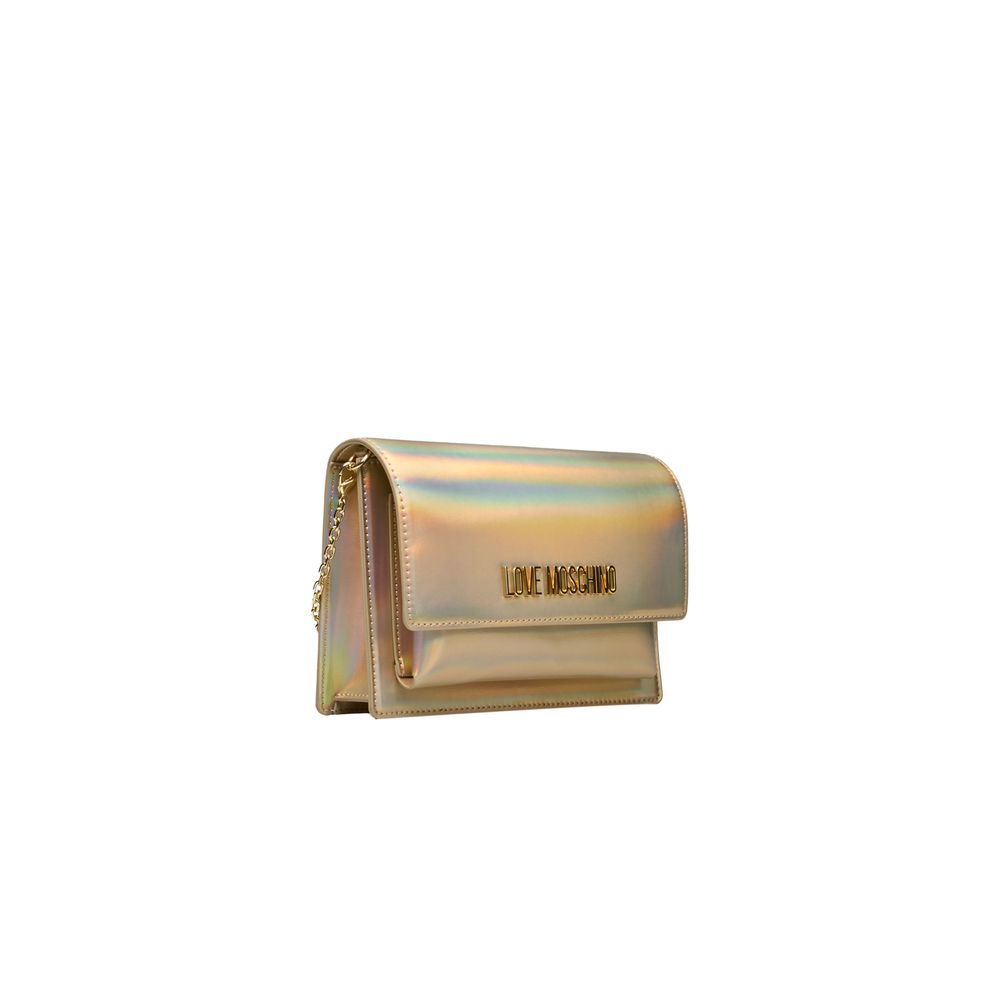 Love Moschino Gold Polyethylene Crossbody Bag