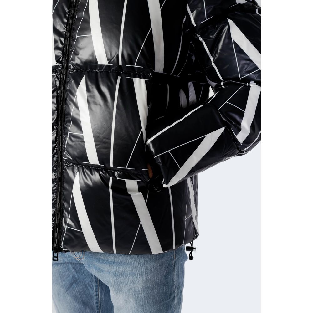 Armani Exchange Black Polyester Jackets & Coat