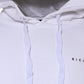 John Richmond White Logo Cotton Hooded Sweatshirt Sweater