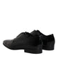 Dolce & Gabbana Black Leather Lace Up Derby Formal Shoes