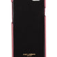 Dolce & Gabbana Chic Pink Leather Heart-Embellished Phone Cover