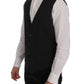 Dolce & Gabbana Elegant Striped Gray Waistcoat Vest