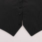 Dolce & Gabbana Elegant Gray Striped Men's Waistcoat Vest