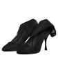 Dolce & Gabbana Black Silk Stretch Mesh Sock Boots Shoes