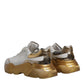 Dolce & Gabbana White Gold Daymaster Low Top Sneakers Shoes