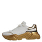 Dolce & Gabbana White Gold Daymaster Low Top Sneakers Shoes