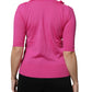 Dolce & Gabbana Pink Wool Button Down Cardigan Sweater