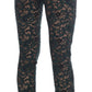 Dolce & Gabbana High Waist Floral Lace Slim Trousers