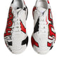 Dolce & Gabbana White Daymaster Hand Painted Sneakers Shoes