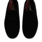Dolce & Gabbana Black Velvet Loafers Formal Men Dress Shoes
