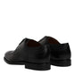 Dolce & Gabbana Black Leather Derby Wingtip Formal Shoes