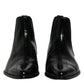 Dolce & Gabbana Black Leather Chelsea Men Ankle Boots Shoes