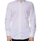 Dolce & Gabbana White Cotton Long Sleeve GOLD Dress Shirt