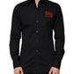Dolce & Gabbana Black Eye Patch Long Sleeve GOLD Dress Shirt
