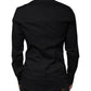 Dolce & Gabbana Black Eye Patch Long Sleeve GOLD Dress Shirt