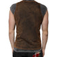 Dolce & Gabbana Brown Cotton Crew Neck Sleeveless T-shirt