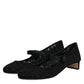 Dolce & Gabbana Black Mary Jane Taormina Lace Pumps Shoes