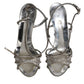Dolce & Gabbana Silver Crystal Slingback KEIRA Sandals Shoes