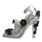 Dolce & Gabbana Clear Floral Crystal CINDERELLA Heels Shoes