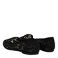 Dolce & Gabbana Black Taormina Lace Slip On Flats Shoes