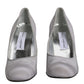 Dolce & Gabbana Gray Suede Leather High Heel Pumps Shoes