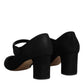 Dolce & Gabbana Black Suede Leather KEIRA Heels Pumps Shoes