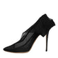 Dolce & Gabbana Black Nylon Stretch Mesh Sock Boots Shoes