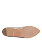 Dolce & Gabbana Beige Fabric Slip On Ballerina Flats Shoes